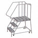 Rolling Ladder 3 Step Aluminum Ribbed