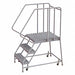 Rolling Ladder 3 Step Aluminum Serrated