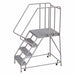 Rolling Ladder 4 Step Aluminum Serrated