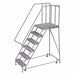 Rolling Ladder 6 Step Aluminum Serrated