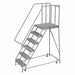 Rolling Ladder 6 Step Aluminum Serrated