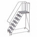 Rolling Ladder 7 Step Aluminum Serrated