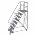 Rolling Ladder 8 Step Aluminum Ribbed