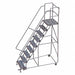 Rolling Ladder 9 Step Aluminum Ribbed