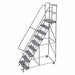 Rolling Ladder 9 Step Aluminum Serrated