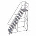 Rolling Ladder 10 Step Aluminum Serrated