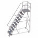 Rolling Ladder 10 Step Aluminum Serrated