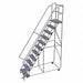 Rolling Ladder 11 Step Aluminum Ribbed