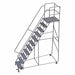 Rolling Ladder 11 Step Aluminum Ribbed