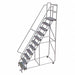 Rolling Ladder 11 Step Aluminum Serrated