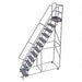 Rolling Ladder 12 Step Aluminum Ribbed