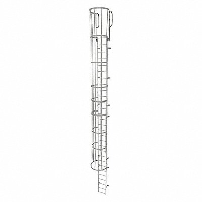 Fixed Ladder w/ Safety Cage Steel 28 ft.