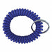 Wrist Coil with Split Key Ring Blue PK5