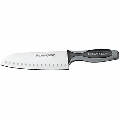 Chefs Knife 7 in Blade Black/Gray Handle