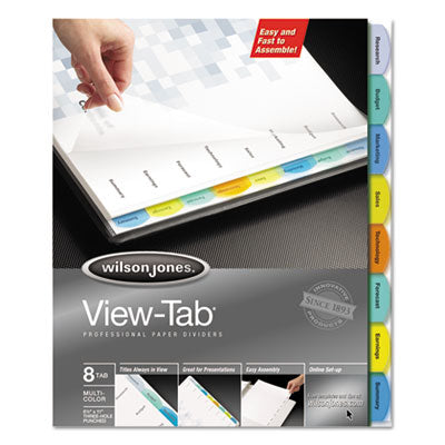 DIVIDER,8 TAB SQ PPR,AST