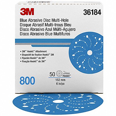 Hook-and-Loop Sanding Disc 6 dia Bl PK50