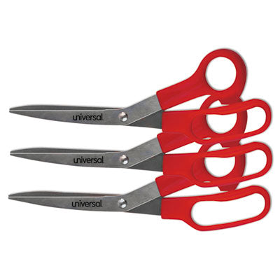 SCISSORS,8",BENT,3/PK,RD