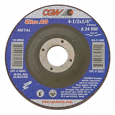 Depressed Ctr Whl 4.5x1/4x7/8 T27