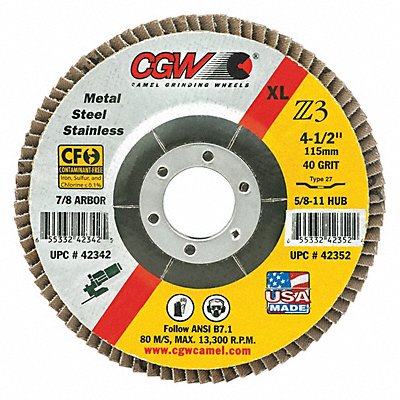 Flap Disc 4.5x5/8-11 T29 Z3 Reg 60G