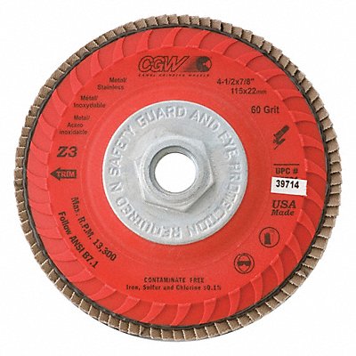 Flap Disc 4.5x5/8-11 Z3-40G Cmpct-Trim Z