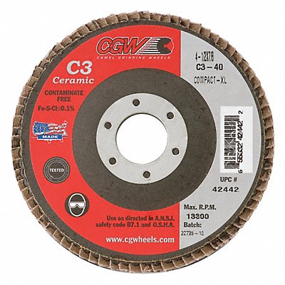 Flap Disc 4.5x7/8 C3 Cmpct Cer XL 36G