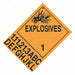 Explosives Vehicle Placard Orange