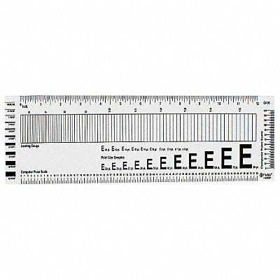 Ruler Plastic Lined 16ths 13-3/4in