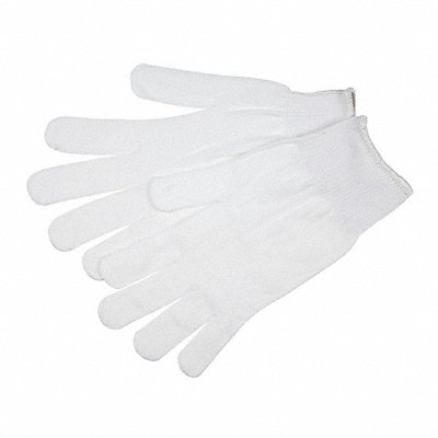 Knit Gloves Nylon S White PK12