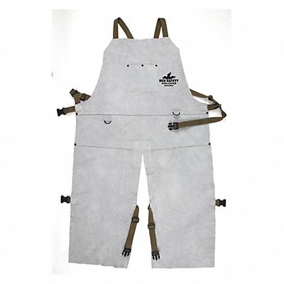 Leather Welding Bib Apron Split Leg 24X