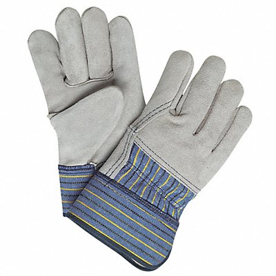 Leather Gloves Gray L PK12