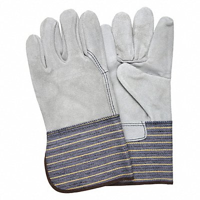 Leather Gloves Gray L PK12