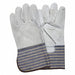 Leather Gloves Gray L PK12