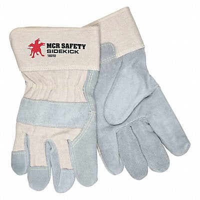 Leather Gloves Gray L PK12