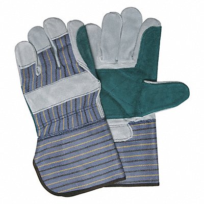 Leather Gloves Gray L PK12