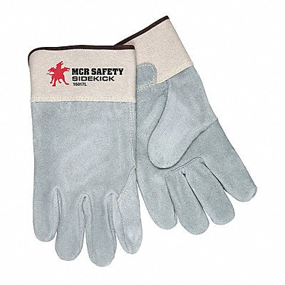 J3486 Leather Gloves Gray L PK12