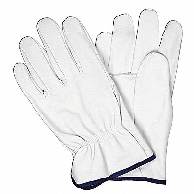 J3548 Leather Gloves White M PK12