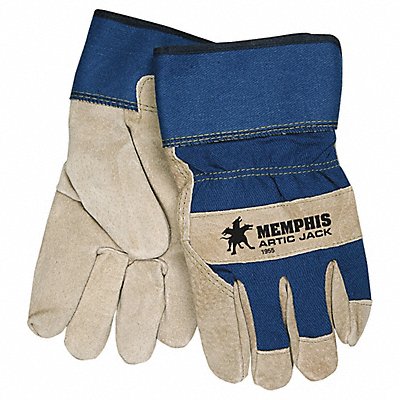 Leather Gloves Beige M PK12