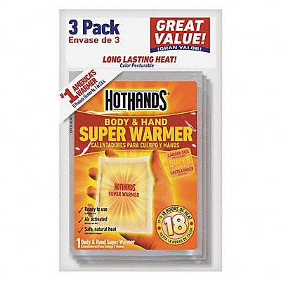 Hand Warmer 5in x 3-3/4 in PK3