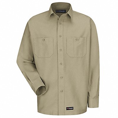 Long Sleeve Shirt Khaki Polyester/Cotton