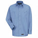 Long Sleeve Shirt Light Blue Poly/Cotton