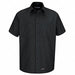 Short Sleeve Shirt Blk Polyester/Cottn S