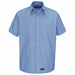 Short Sleeve Shirt Lt Blu Poly/Cttn 2XL