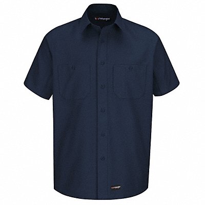 Short Sleeve Shirt Navy Poly/Cotton L