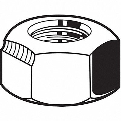 Locknut M10-1.50 Znc Stl 17x10mm 100PK