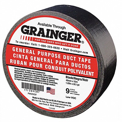 Duct Tape Black 1 7/8 in x 60 yd 9 mil