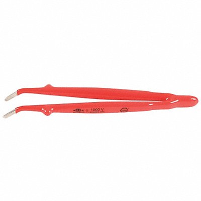 Insulated Tweezers Angled Blunt 8 In