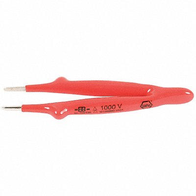 Insulated Tweezers Straight Blunt 5 In