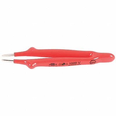 Insulated Tweezers Straight Blunt 6 In