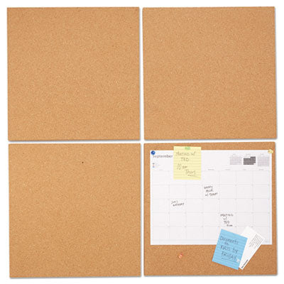 BOARD,CORK TILE,4/PK,BR