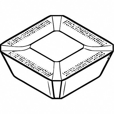 Square Milling Insert 12.70mm Carbide